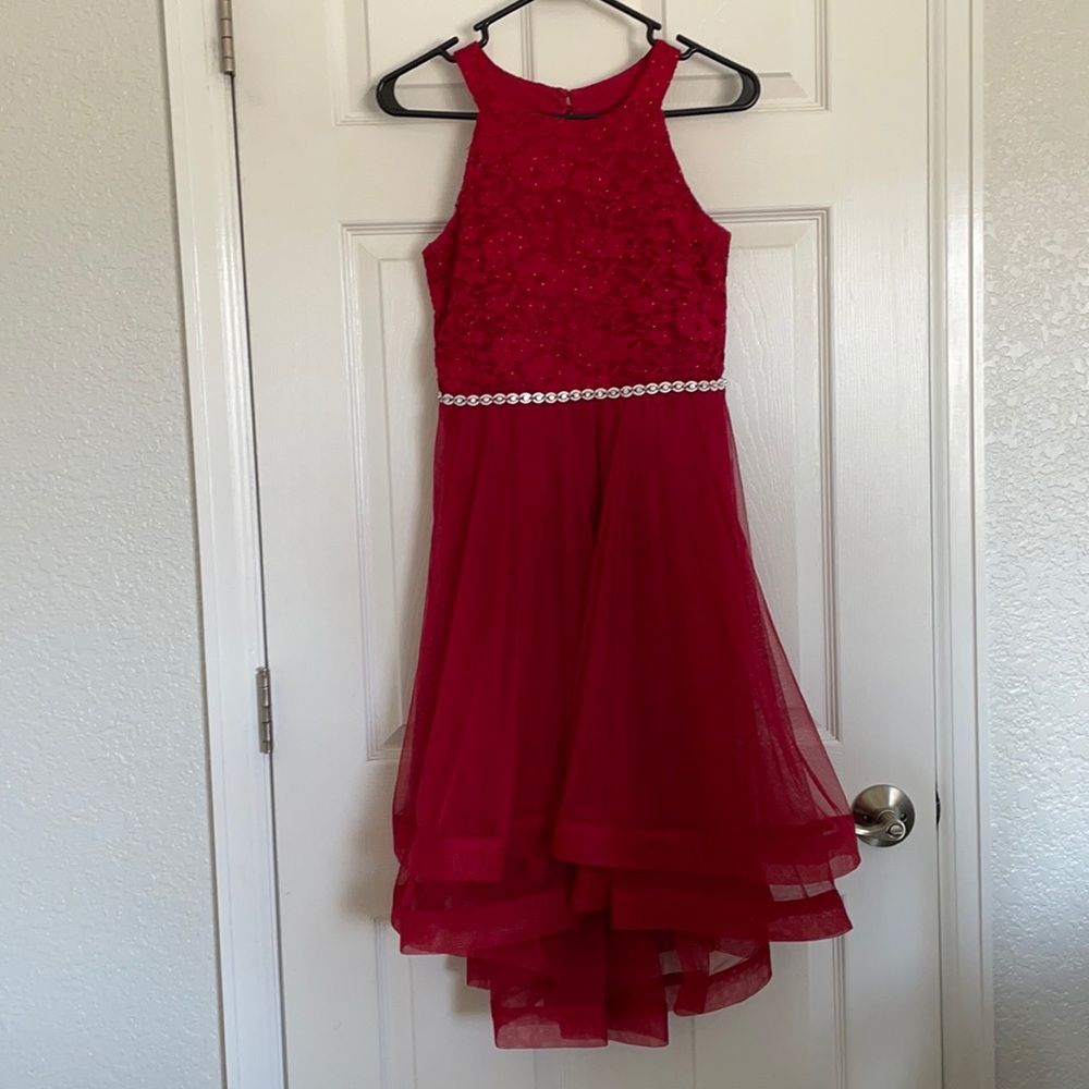 Formal, red, kids dress, only been worn a couple times.